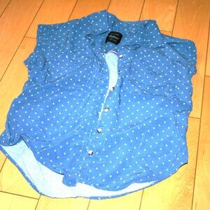 WOMENS SLEEVELESS RAYON SHIRT JACHS 'GIRLFRIEND' NEW YORK SIZE M